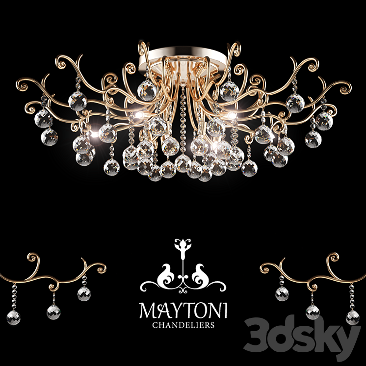 Chandelier Maytoni DIA760-12-G 3DS Max - thumbnail 1