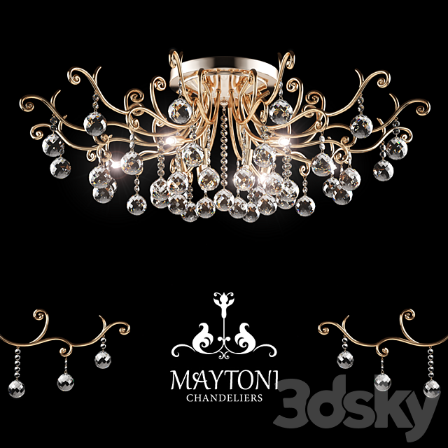 Chandelier Maytoni DIA760-12-G 3DSMax File - thumbnail 1