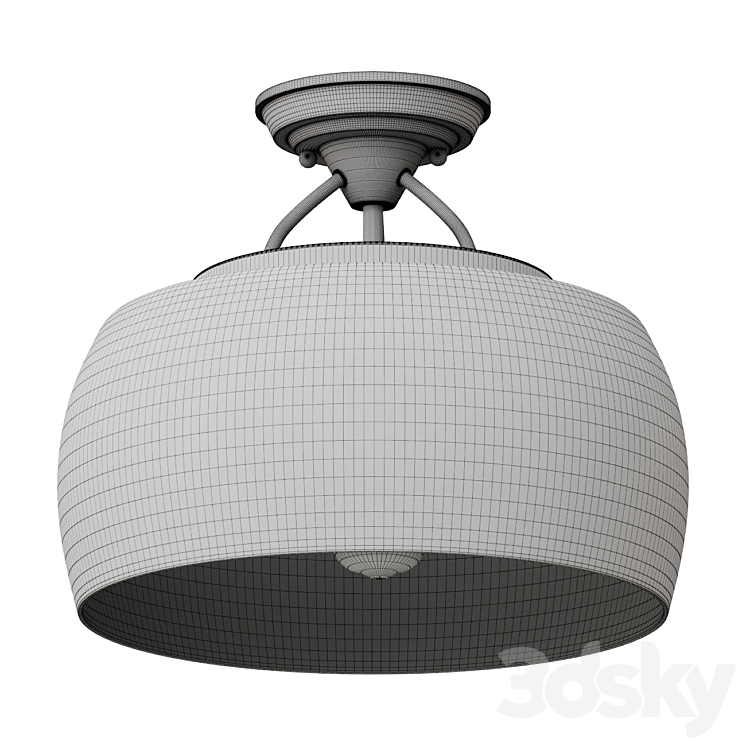 Chandelier MOD BOWL CEILING LIGHT – LARGE SKU FM19050 AB lamp 3DS Max Model - thumbnail 2