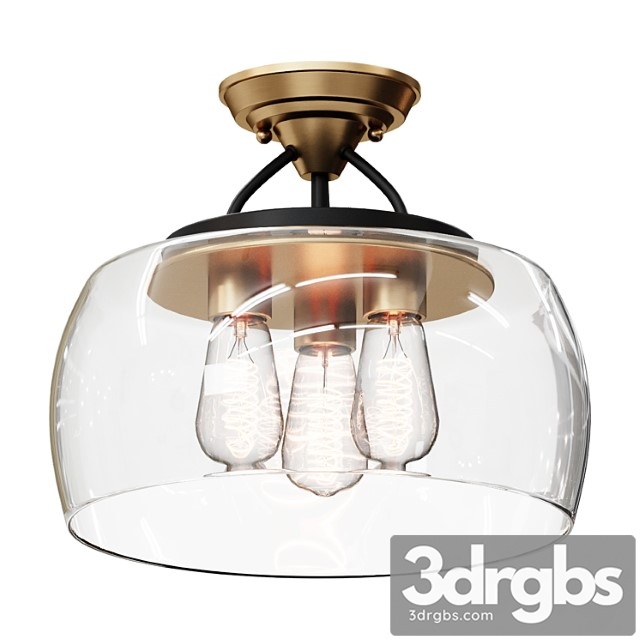 Chandelier mod bowl ceiling light – large sku fm19050 ab lamp - thumbnail 1