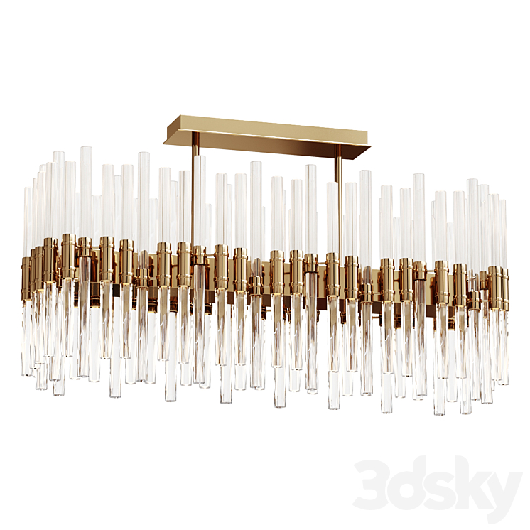 Chandelier VERGA RECTANGLE Lamp 3DS Max Model - thumbnail 1