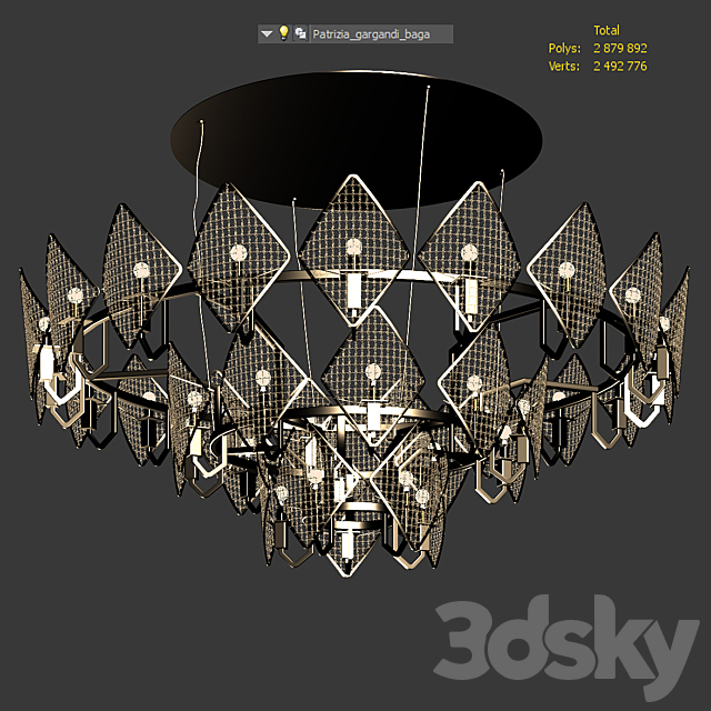 Chandeliers Baga by Patrizia gargandi 3DSMax File - thumbnail 3