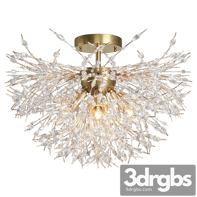 Coruscating beads semi flush ceiling light - thumbnail 1