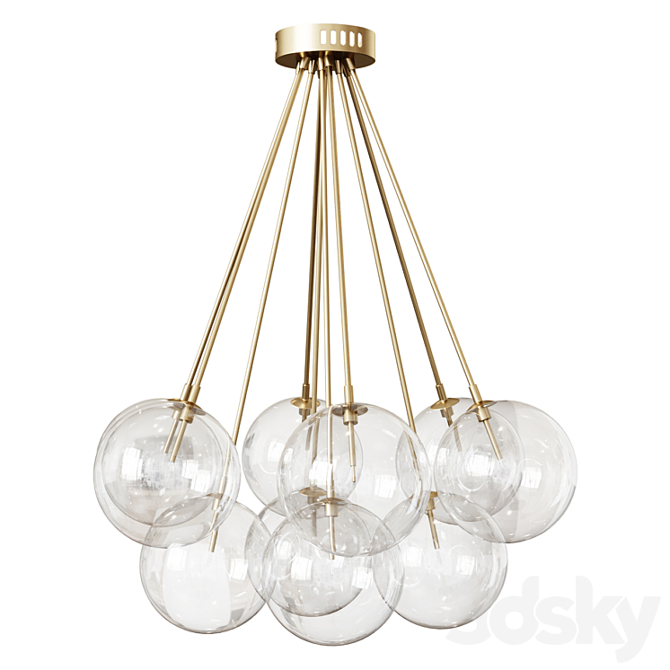 Eichholtz chandelier CEILING LAMP MOLECULE light fixture 3DS Max Model - thumbnail 1