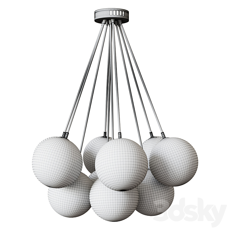 Eichholtz chandelier CEILING LAMP MOLECULE light fixture 3DS Max Model - thumbnail 2