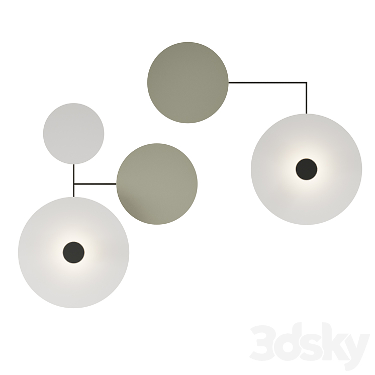 Flat Ceiling Lamp by vibia 3DS Max - thumbnail 2