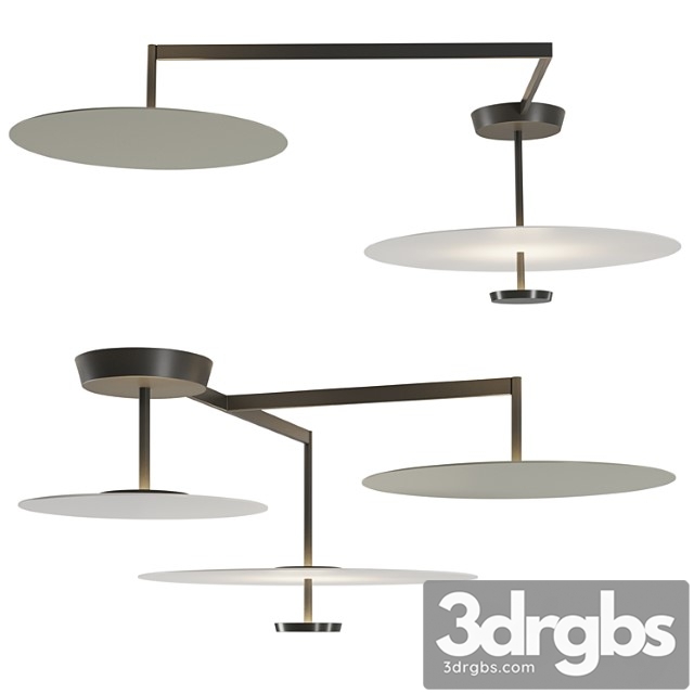 Flat ceiling lamp by vibia 3dsmax Download - thumbnail 1