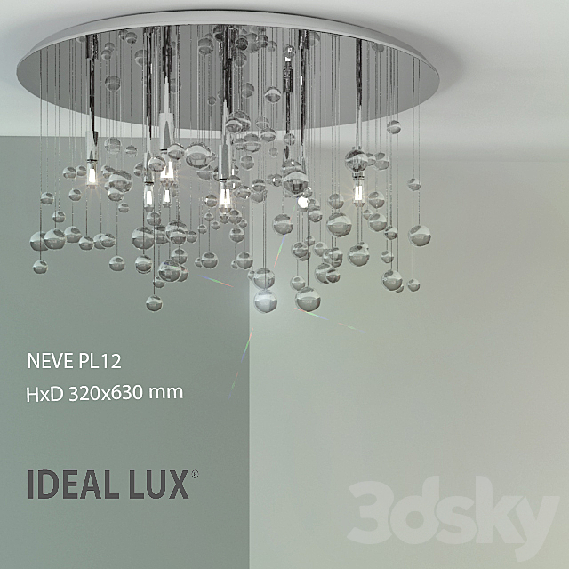 IDEAL LUX _ NEVE PL12 3DSMax File - thumbnail 1