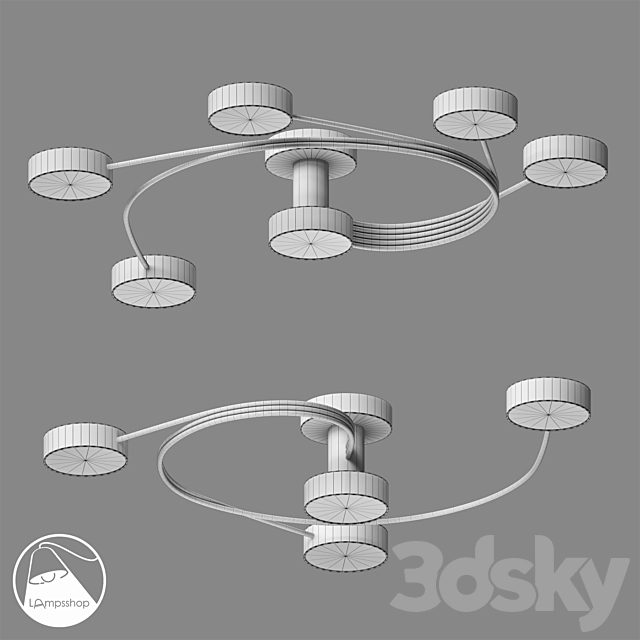 LampsShop.com PL3121 Ceiling Lamp Helix 3DS Max Model - thumbnail 2