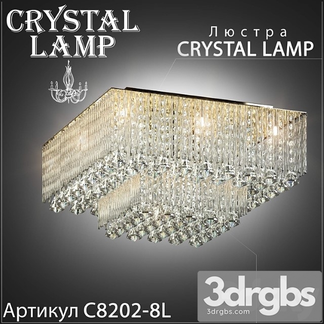 Liustra Crystal Lamp C8202 8l 3dsmax Download - thumbnail 1
