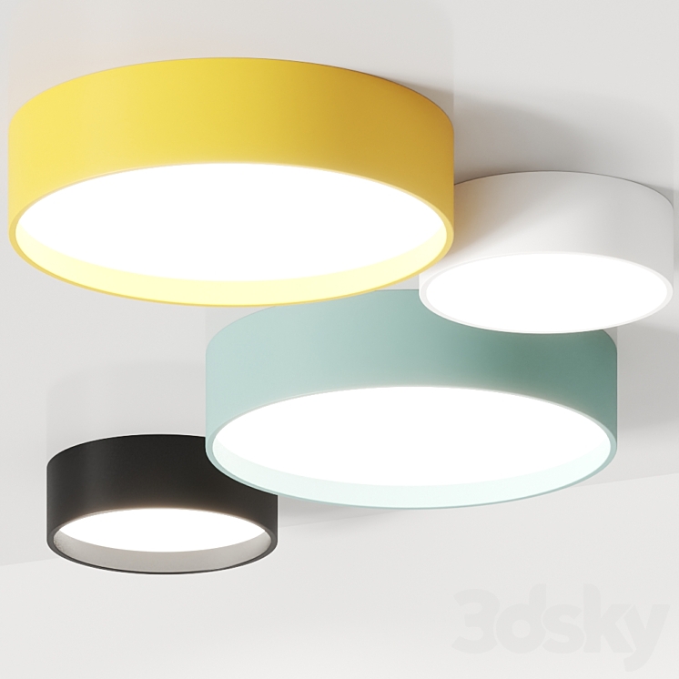 Louis Poulsen LP Circle Ceiling Lamps 3DS Max - thumbnail 1