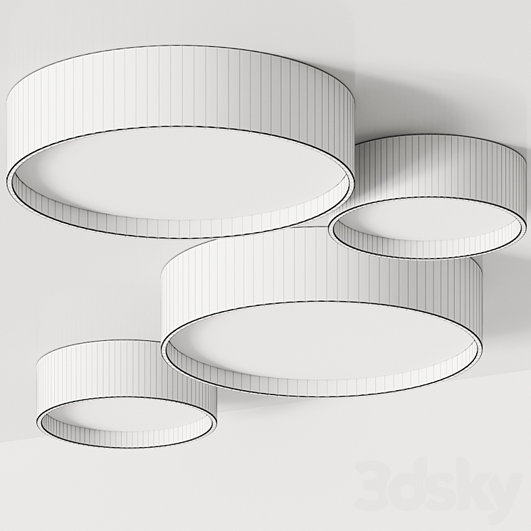 Louis Poulsen LP Circle Ceiling Lamps 3DS Max - thumbnail 2