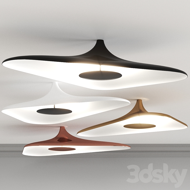 Luceplan Soleil Noir by Studio Odile Decq  Ceiling Light 3DS Max Model - thumbnail 1