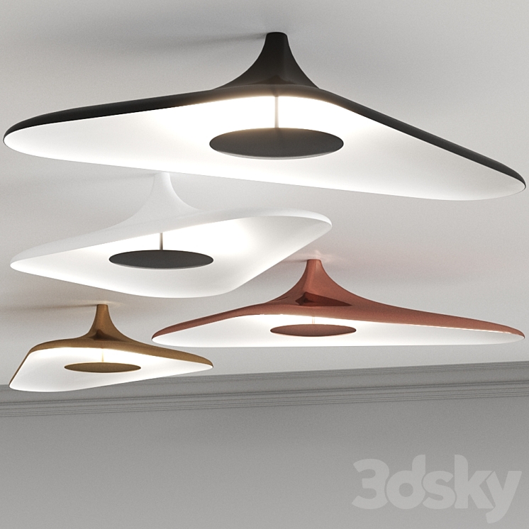 Luceplan Soleil Noir by Studio Odile Decq  Ceiling Light 3DS Max Model - thumbnail 2