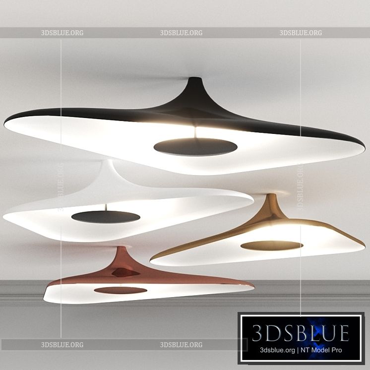 Luceplan Soleil Noir by Studio Odile Decq  Ceiling Light 3DS Max - thumbnail 3