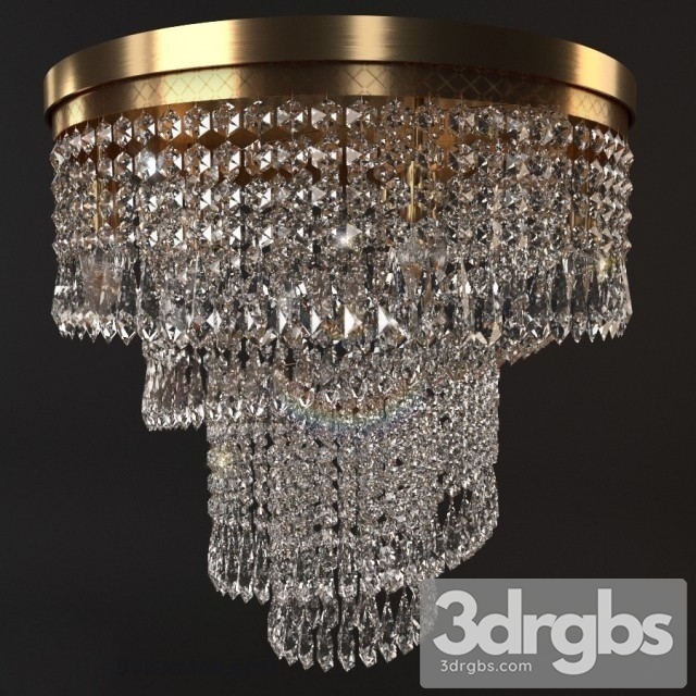 Maytoni Cascade Diamant Crystal Ceiling Lamp 3dsmax Download - thumbnail 1