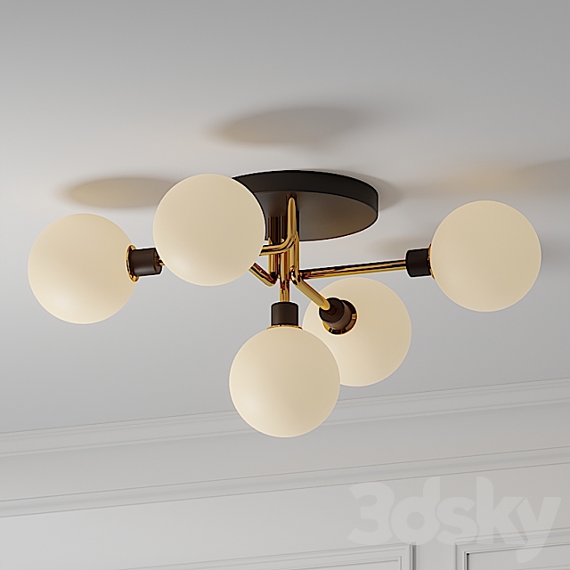 Mid Century Style Ceiling Lamp 3ds Max - thumbnail 2