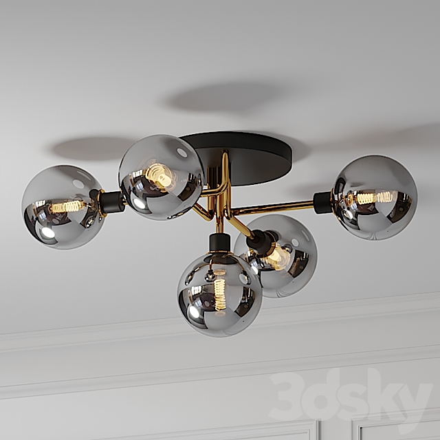 Mid Century Style Ceiling Lamp 3ds Max - thumbnail 3