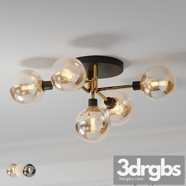 Mid Century Style Ceiling Lamp 3dsmax Download - thumbnail 1