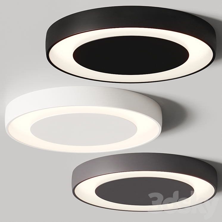 Modular Lighting Instruments Flat Moon Eclips Ceiling Lamps 3DS Max - thumbnail 1