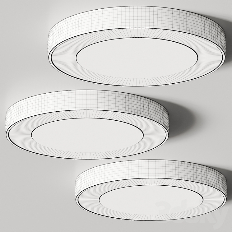 Modular Lighting Instruments Flat Moon Eclips Ceiling Lamps 3DS Max - thumbnail 2