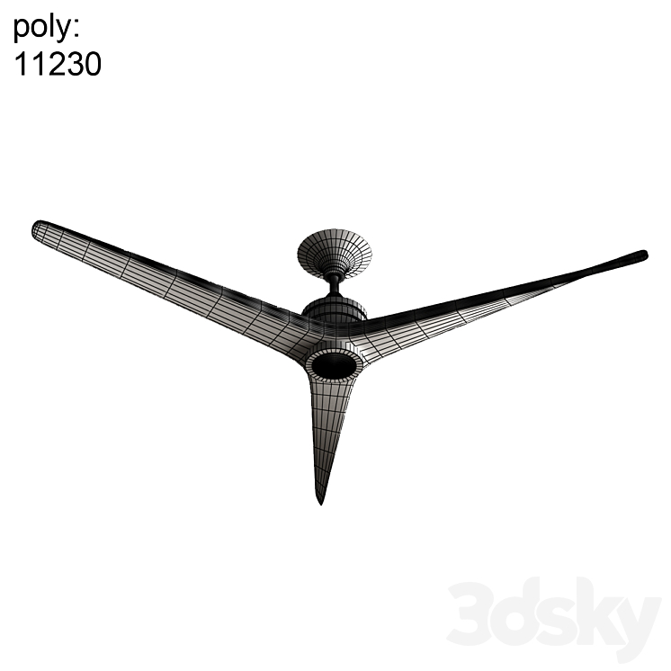 Pottery barn Spitfire IndoorOutdoor Ceiling Fan 3DS Max - thumbnail 2