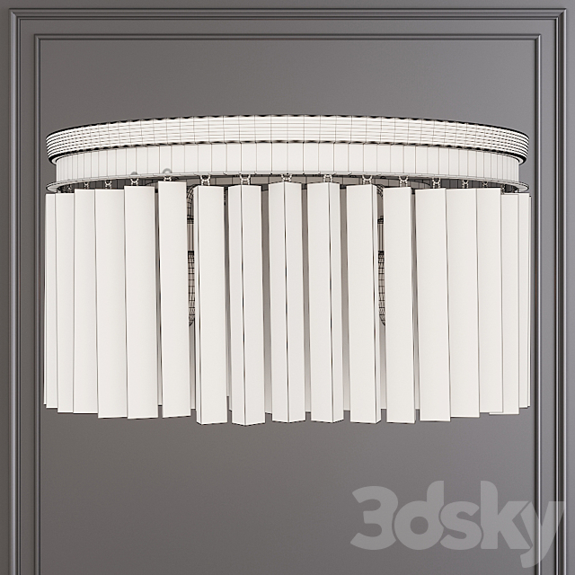 Restoration Hardware 1920S ODEON RHYS CLEAR GLASS PRISM ROUND FLUSHMOUNT 20 Black 3ds Max - thumbnail 2