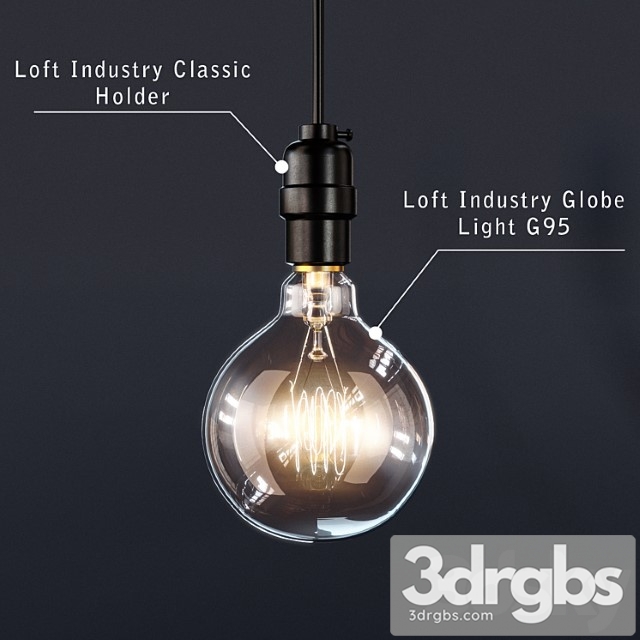 Rietro Lampa Loft Industry 1 3dsmax Download - thumbnail 1