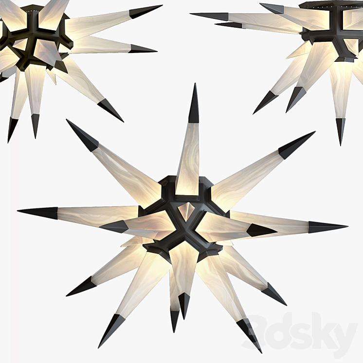 ROCK STAR CEILING LIGHT 3DS Max Model - thumbnail 1