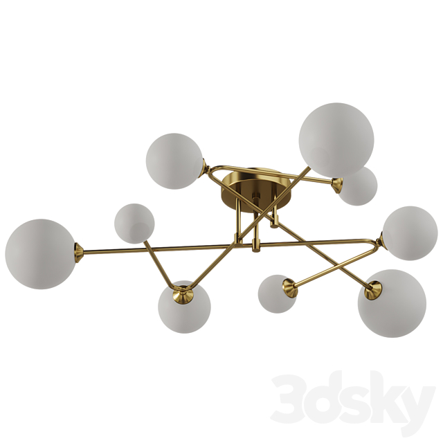 satellite ceiling lamp 3DS Max Model - thumbnail 2