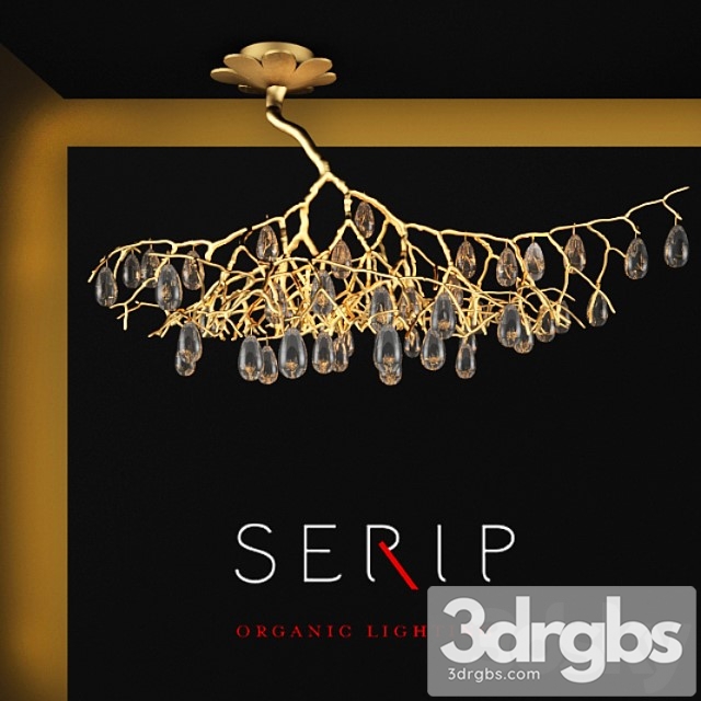 Serip Fascinium Gold Luxury Lamp Luxury Decor Chandelier Drops 3dsmax Download - thumbnail 1