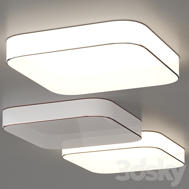 Slide square by Penta Ceiling luminaires 3DS Max Model - thumbnail 3