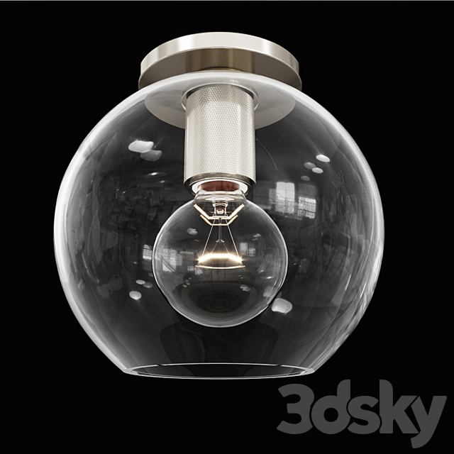 Utilitaire Globe Shade Flushmount 3ds Max - thumbnail 1