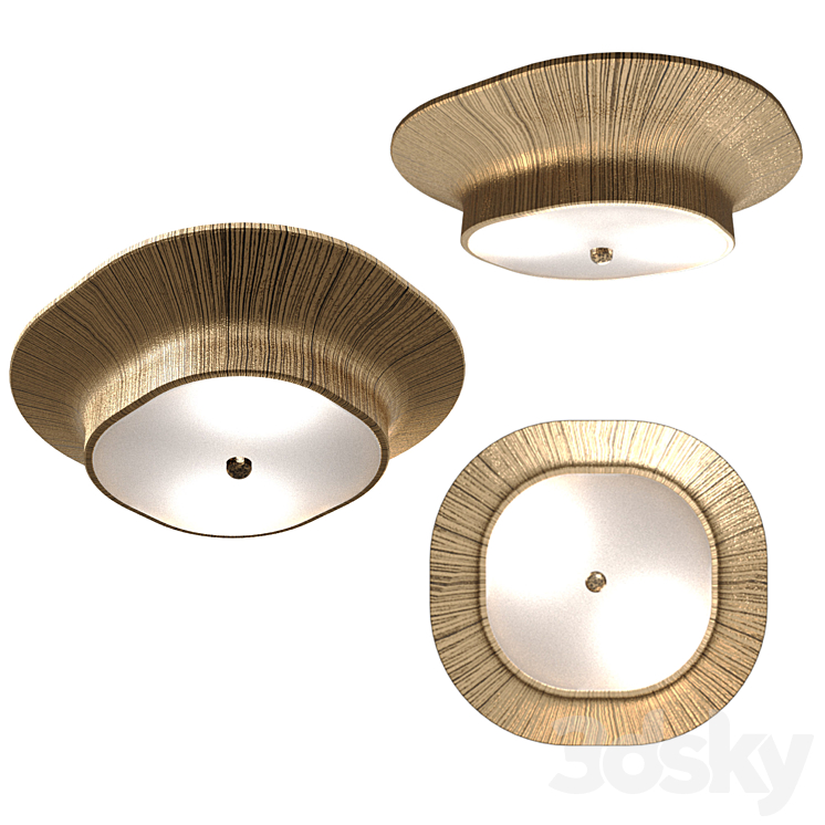 Utopia Round Sconce Gold designed by Kelly Wearstler 3DS Max - thumbnail 1