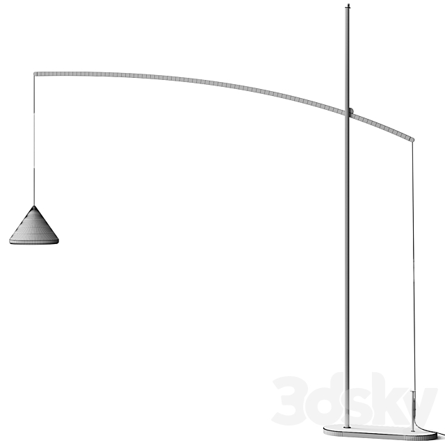 03 Contrappeso Extendo Floor Lamp 3DS Max Model - thumbnail 4