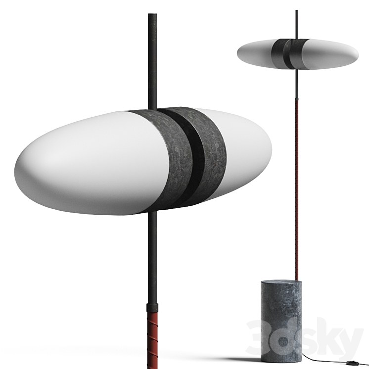 101 Copenhagen Bull Floor Lamp 3DS Max Model - thumbnail 1