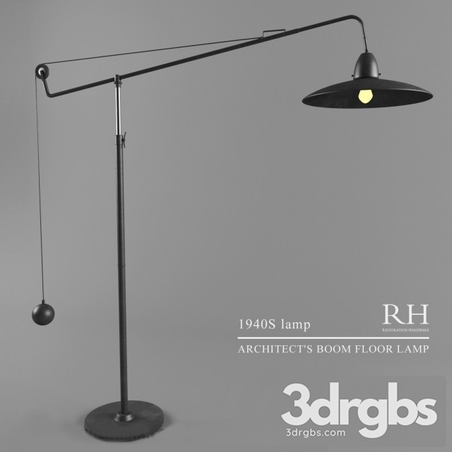 1940s Architects Boom Lamp 3dsmax Download - thumbnail 1