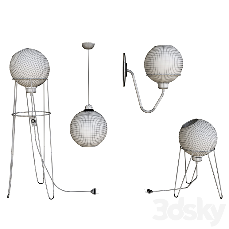 7-Sphere lamp 3DS Max - thumbnail 2