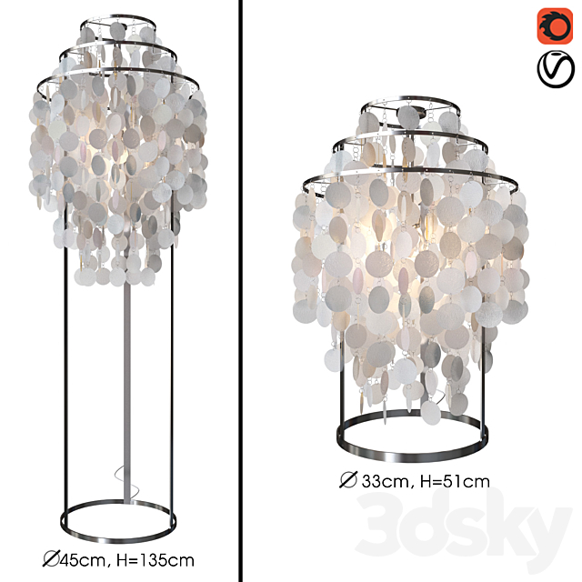 a floor lamp and table lamp Fun 3DSMax File - thumbnail 1