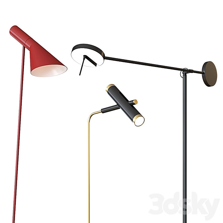 A set of floor lamps. Favorite. Louis Poulsen GROK 3DS Max - thumbnail 2