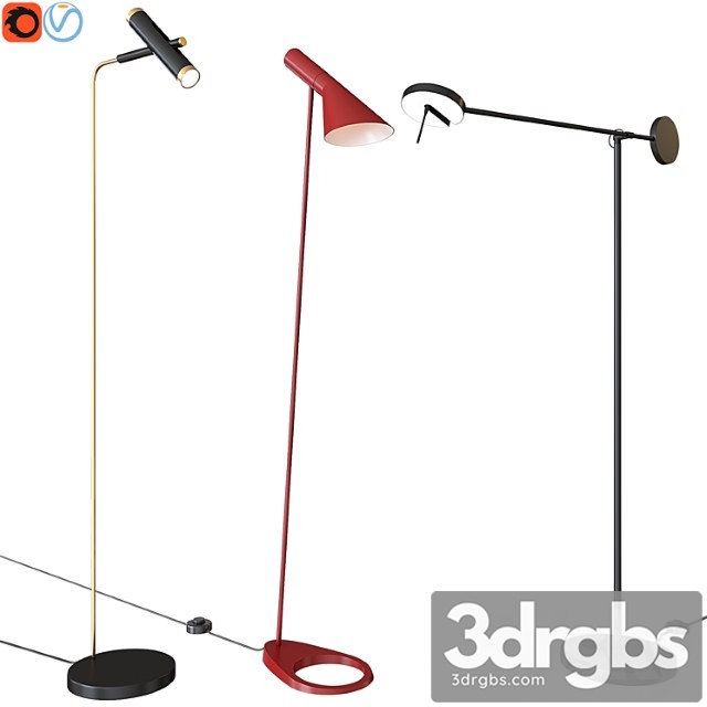 A set of floor lamps. favorite. louis poulsen grok 3dsmax Download - thumbnail 1