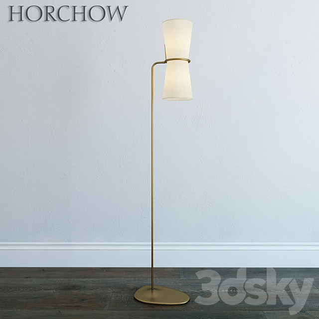 Aerin clarkson brass floor lamp 3DSMax File - thumbnail 1