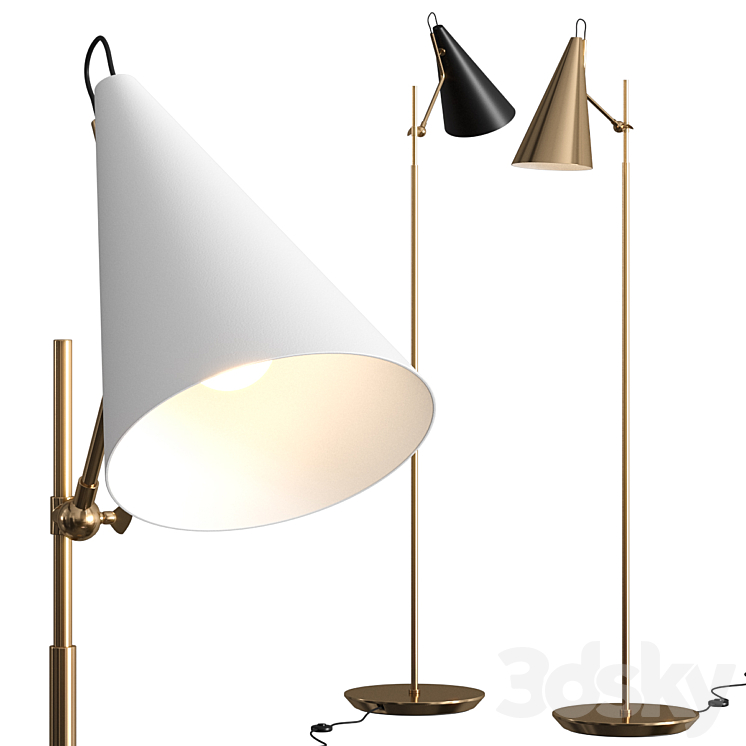 Aerin Clemente Floor Lamp 3DS Max - thumbnail 1