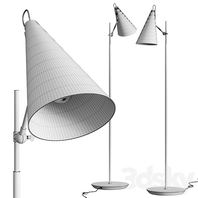 Aerin Clemente Floor Lamp 3DSMax File - thumbnail 2