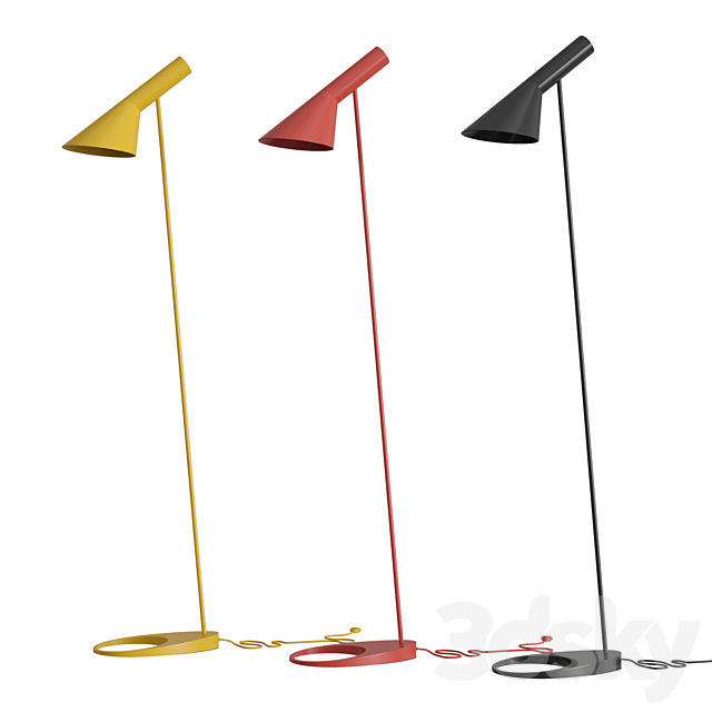 AJ Floor Lamp 3DS Max Model - thumbnail 1