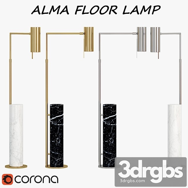 Alma floor lamp 3dsmax Download - thumbnail 1