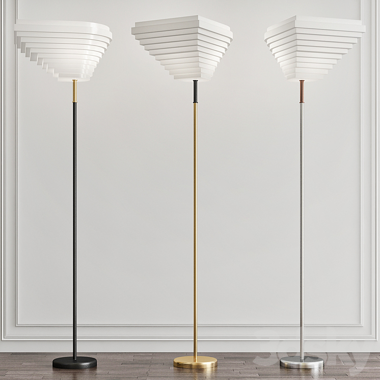 Alvar Aalto – Floor Lamp by Alvar Aalto 3DS Max - thumbnail 1