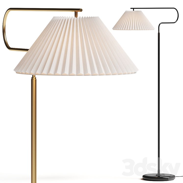 Anthropologie Harriet Pleated Floor Lamp 3DS Max - thumbnail 1