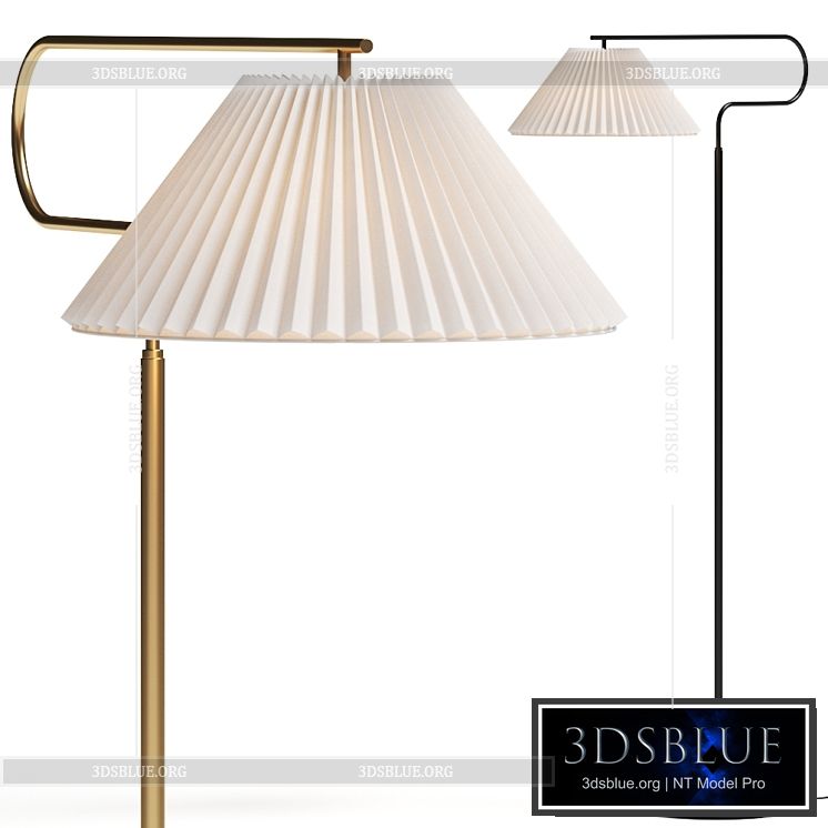 Anthropologie Harriet Pleated Floor Lamp 3DS Max - thumbnail 3