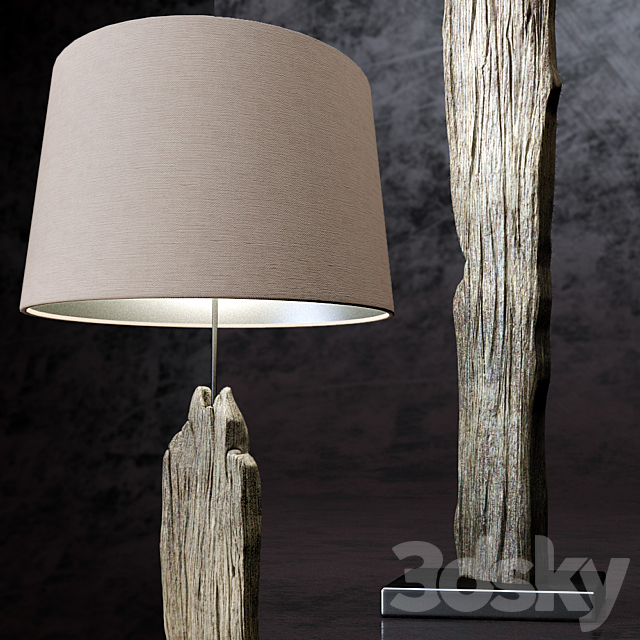 Arcadia Buffed Natural Driftwood Floor Lamp 3ds Max - thumbnail 2